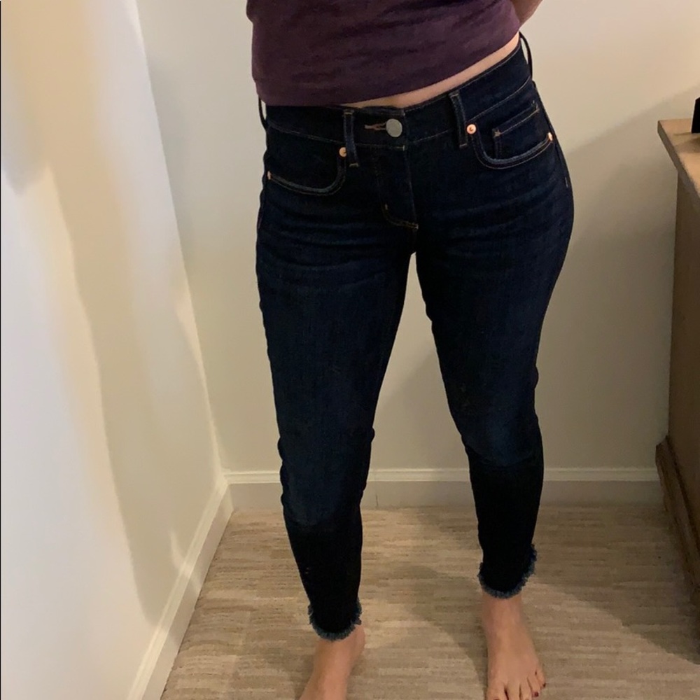 LOFT Dark Wash skinny ankle jean